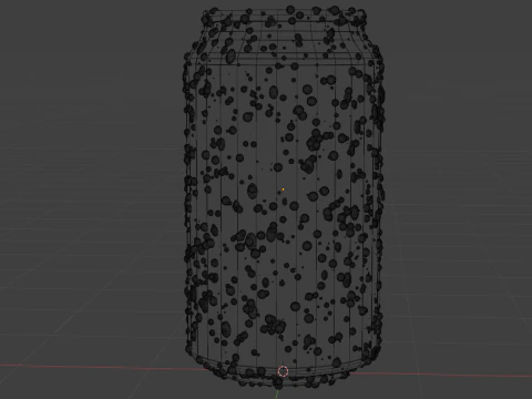 Standard Can with Droplets 3D Model