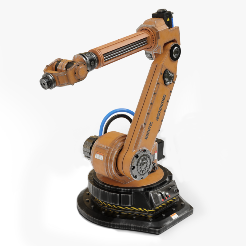 Robotic Arm Rigged 3D Model .c4d .max .obj .3ds .fbx .stl .blend 