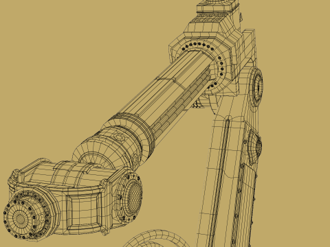 Robotic Arm Rigged 3D Model