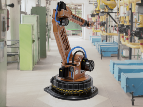 Robotic Arm Rigged 3D Model