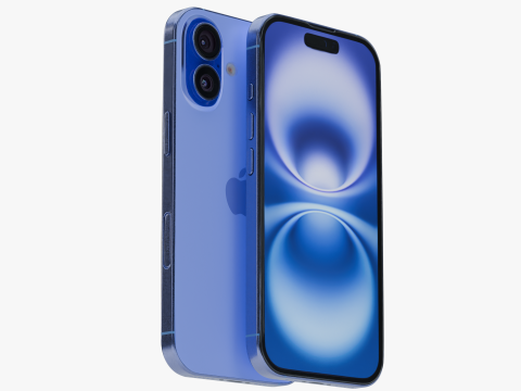 Apple iPhone 16 Ultramarine 3D Model