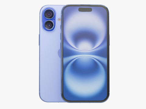 Apple iPhone 16 Ultramarine 3D Model