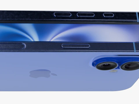 Apple iPhone 16 Ultramarine 3D Model