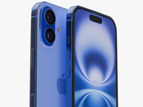Apple iPhone 16 Ultramarine Model 3D