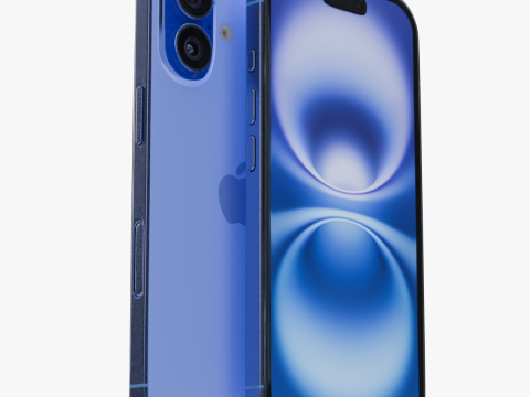 Apple iPhone 16 Ultramarine 3D Model