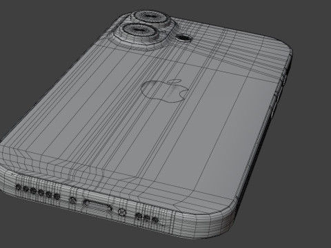 Apple iPhone 16 Ultramarine 3D Model