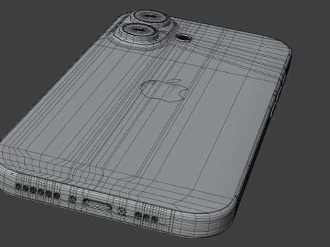 Apple iPhone 16 Ultramarine 3D Model