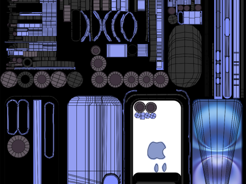 Apple iPhone 16 Ultramarine 3D Model