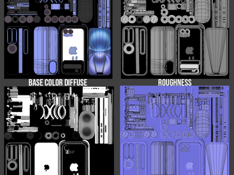 Apple iPhone 16 Ultramarine 3D Model