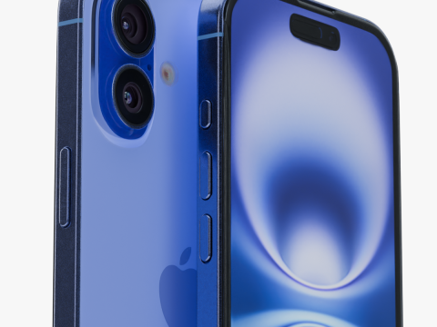 Apple iPhone 16 Ultramarine 3D Model