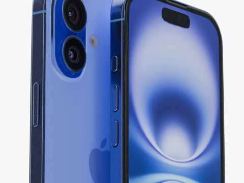 Apple iPhone 16 Ultramarine 3D Model