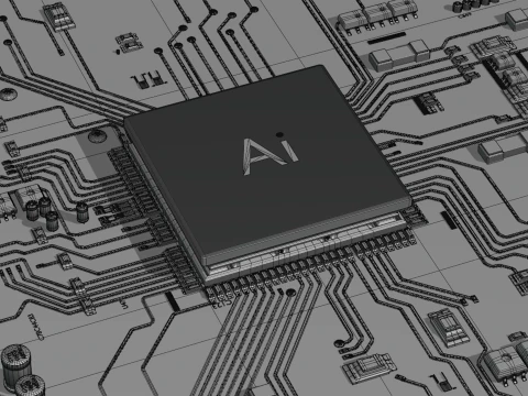 Circuit Board 3D Model