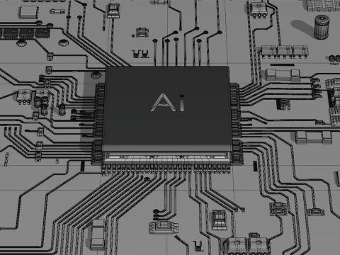 Circuit Board 3D Model