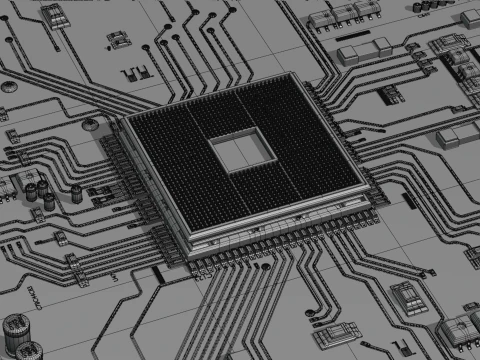 Circuit Board 3D Model