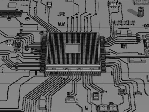 Circuit Board 3D Model