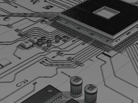 Circuit Board 3D Model