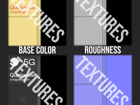 CPU 컨셉 칩 코어 3D 모델