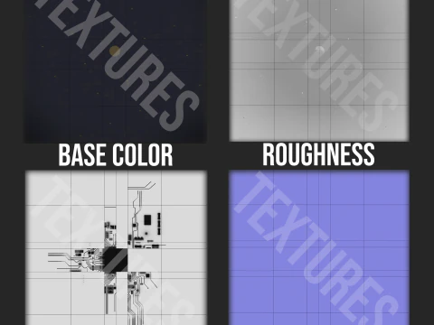 CPU 컨셉 칩 코어 3D 모델