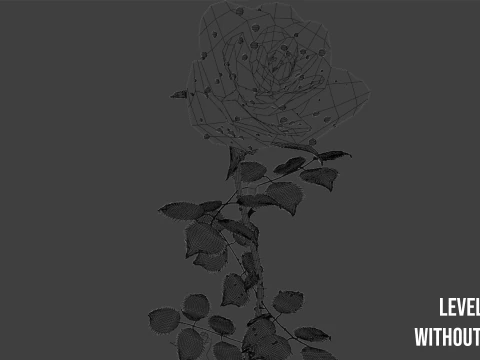 Realistic Rose Animated 3D Model
