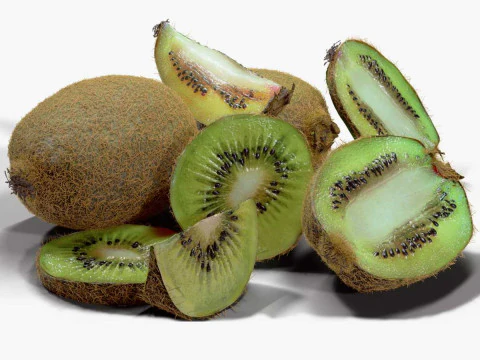 Collezione di kiwi realistica Modello 3D