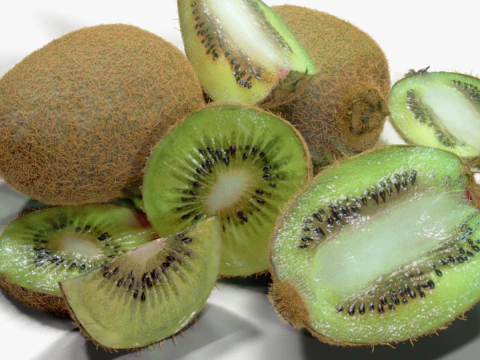 Realistic Kiwi Collection 3D Model