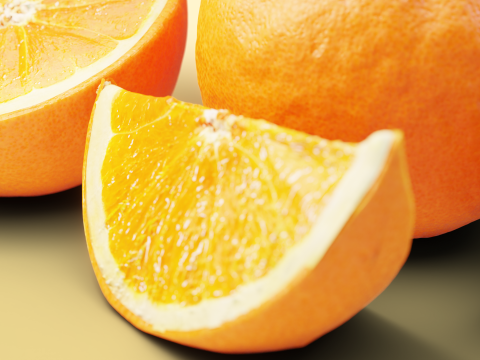 Orange Animated 3D Modell