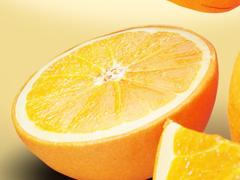 Orange Animated 3D Modell