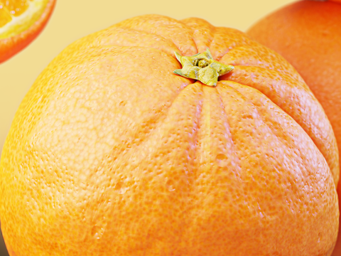 Orange Animated 3D Modell