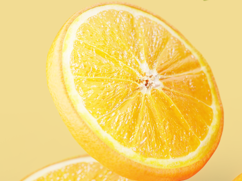 Orange Animated 3D Modell