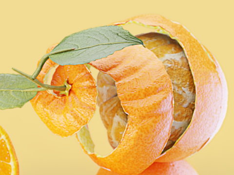 Orange Animated 3D Modell
