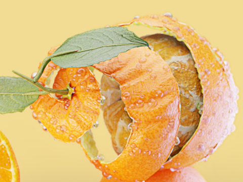 Orange Animated 3D Modell