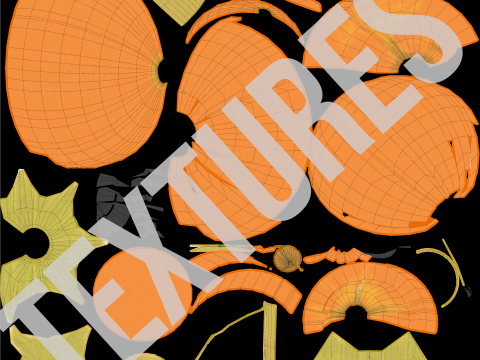 Orange Animated 3D Modell