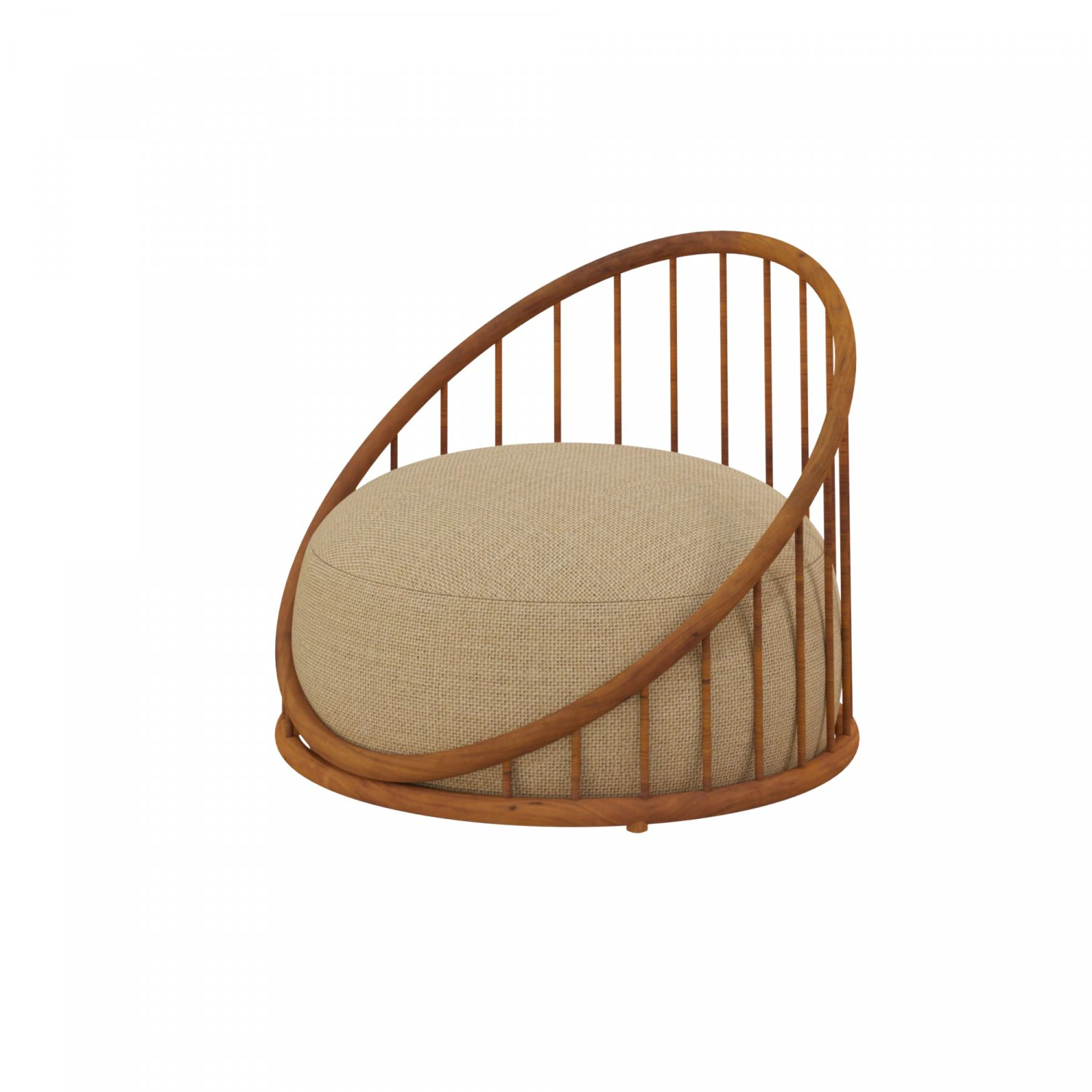 Cask sofa 3D Model .c4d .max .obj .3ds .fbx .stl .blend 