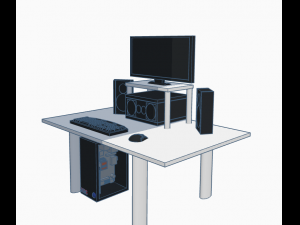 Pc or Domestic Computer 3D Model