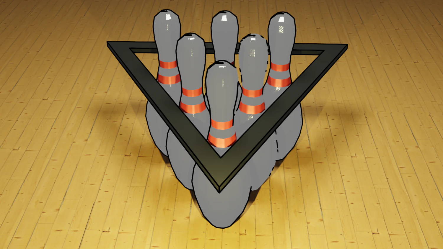Bowling pins 3D Model .c4d .max .obj .3ds .fbx .stl .blend 