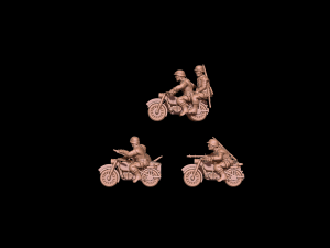 German Motorbike and Side Car 3D प्रिंट मॉडल