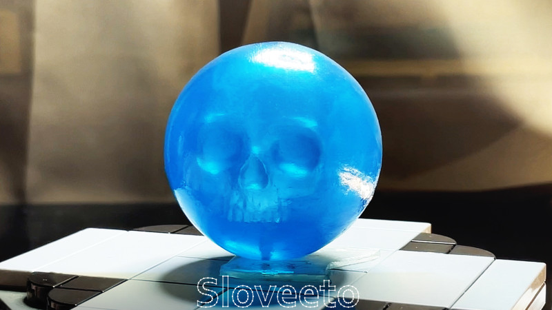 TRANSPARENT SKULL BALL WITH INTRICATE DETAILING - PERFECT FOR SLA 3D PRINTING AND UNIQUE DECOR 3D Baskı Modeli .c4d .max .obj .3ds .fbx .stl .blend 