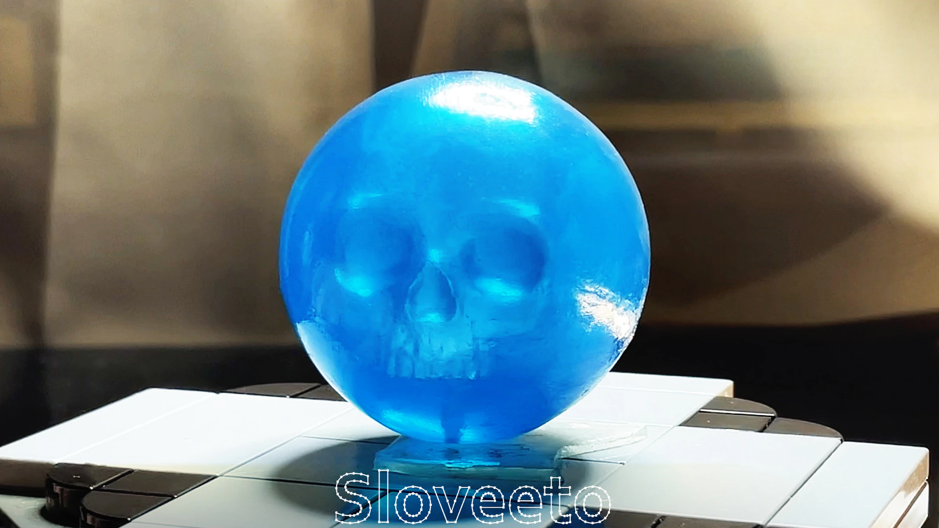 TRANSPARENT SKULL BALL WITH INTRICATE DETAILING - PERFECT FOR SLA 3D PRINTING AND UNIQUE DECOR 3D Print Model .c4d .max .obj .3ds .fbx .stl .blend 