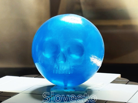 TRANSPARENT SKULL BALL WITH INTRICATE DETAILING - PERFECT FOR SLA 3D PRINTING AND UNIQUE DECOR 3Dプリントモデル