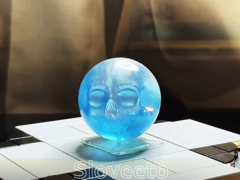 TRANSPARENT SKULL BALL WITH INTRICATE DETAILING - PERFECT FOR SLA 3D PRINTING AND UNIQUE DECOR 3D Print Model