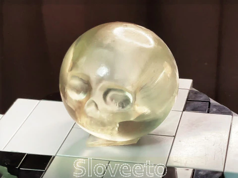 TRANSPARENT SKULL BALL WITH INTRICATE DETAILING - PERFECT FOR SLA 3D PRINTING AND UNIQUE DECOR 3D Print Model