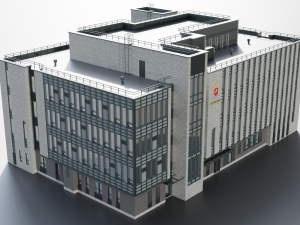 Modern police building Modelo 3D