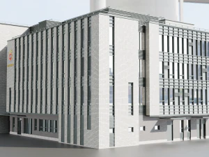 Modern police building 3D Model