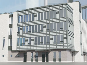 Modern police building 3D Model