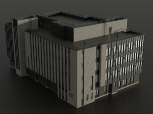 Modern police building Modelo 3D