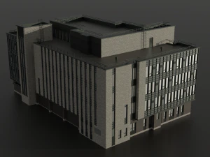 Modern police building 3D Model