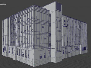 Modern police building 3D Model
