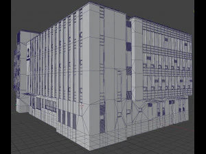 Modern police building 3D Model