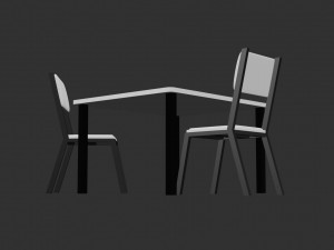 Table and chair 3D Модель