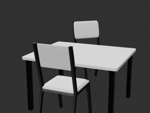 Table and chair 3D Модель